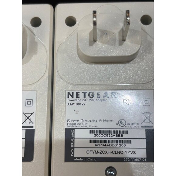 Netgear Powerline 200 Mini Adapter XAV1301v2 Plug-In Ethernet Extender For Home - Picture 4 of 5